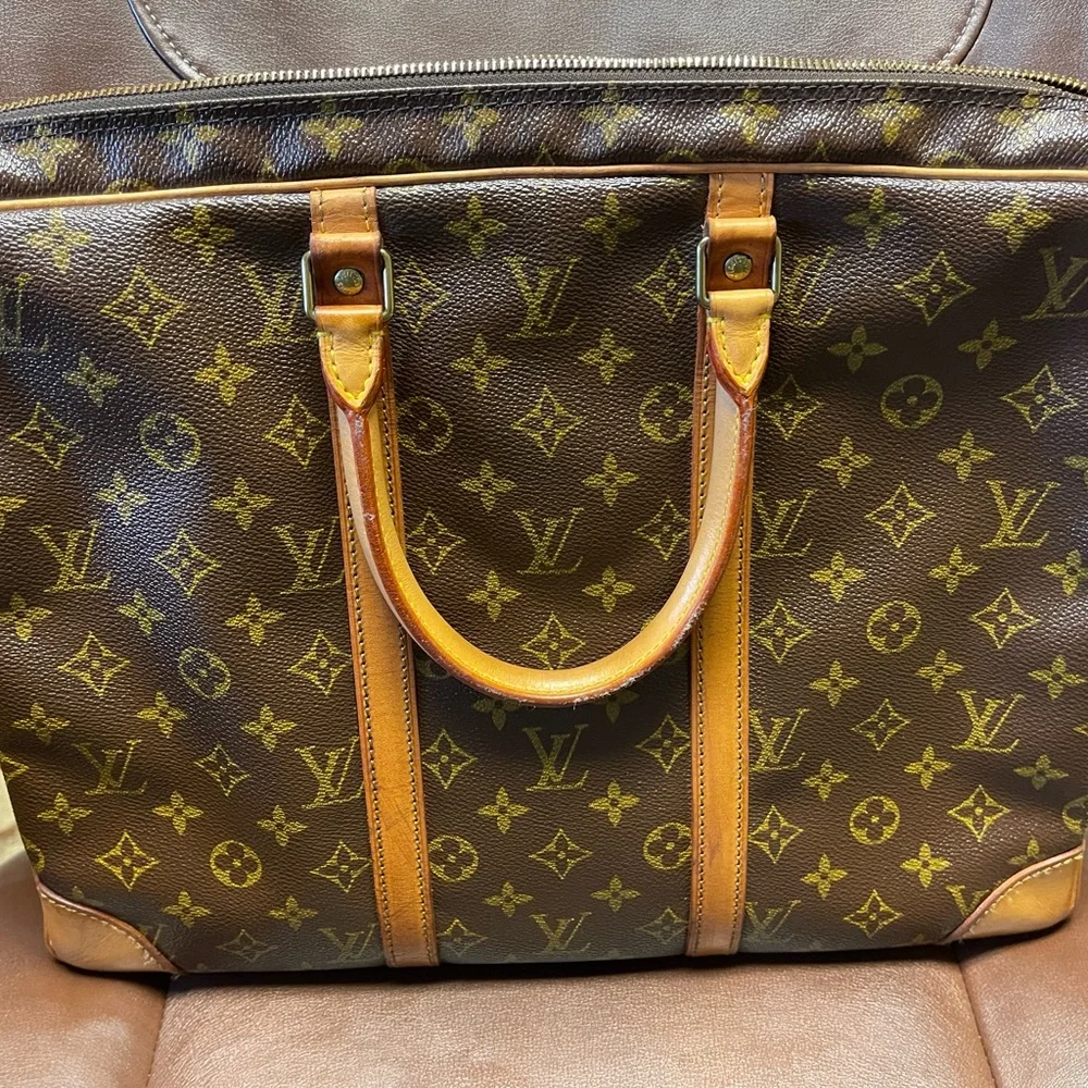 Authentic Louis Vuitton Bag Porte Documents Voyage Monogram briefcase laptop LV